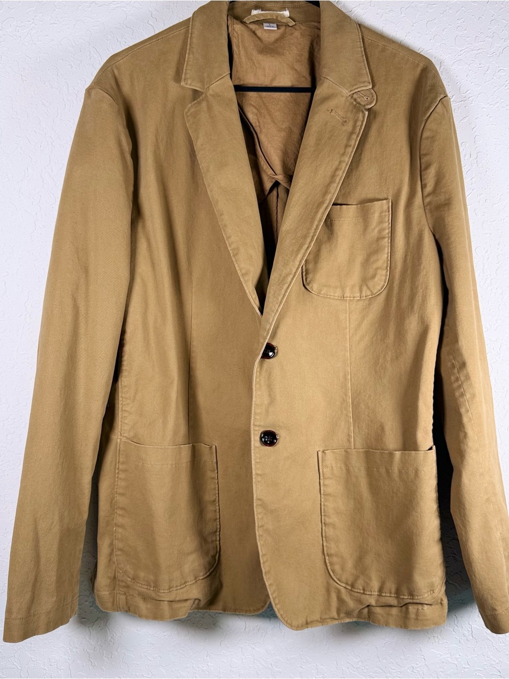 Goodfellow & Co Tan Chore Blazer Jacket Men’s Large Cotton Utility Pockets